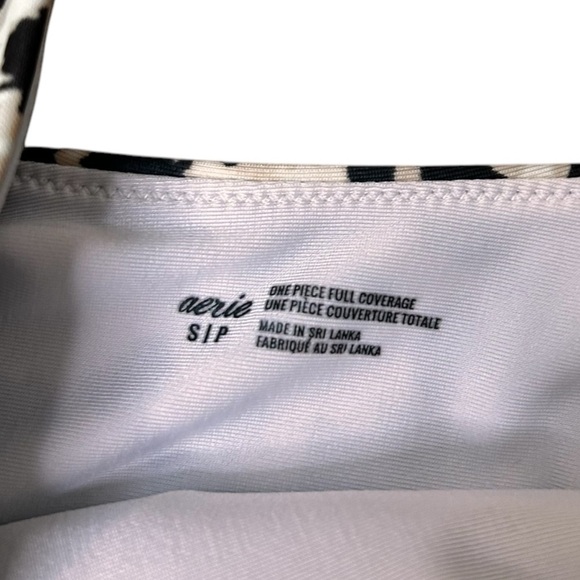 Aerie Leopard Wrap One Piece Swimsuit- Size Small - Picture 9 of 11